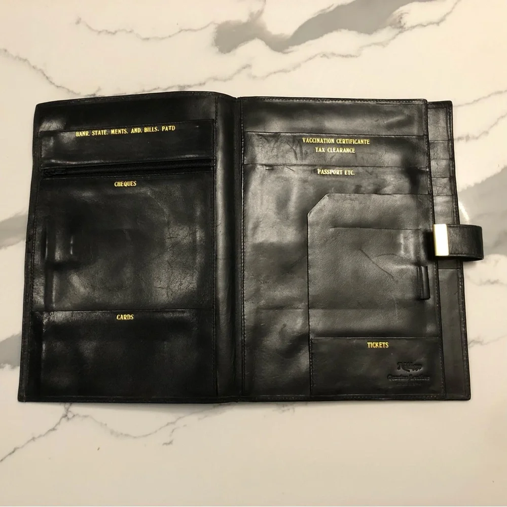Vintage Noblesse Leather Travel Document Case Made in Spain